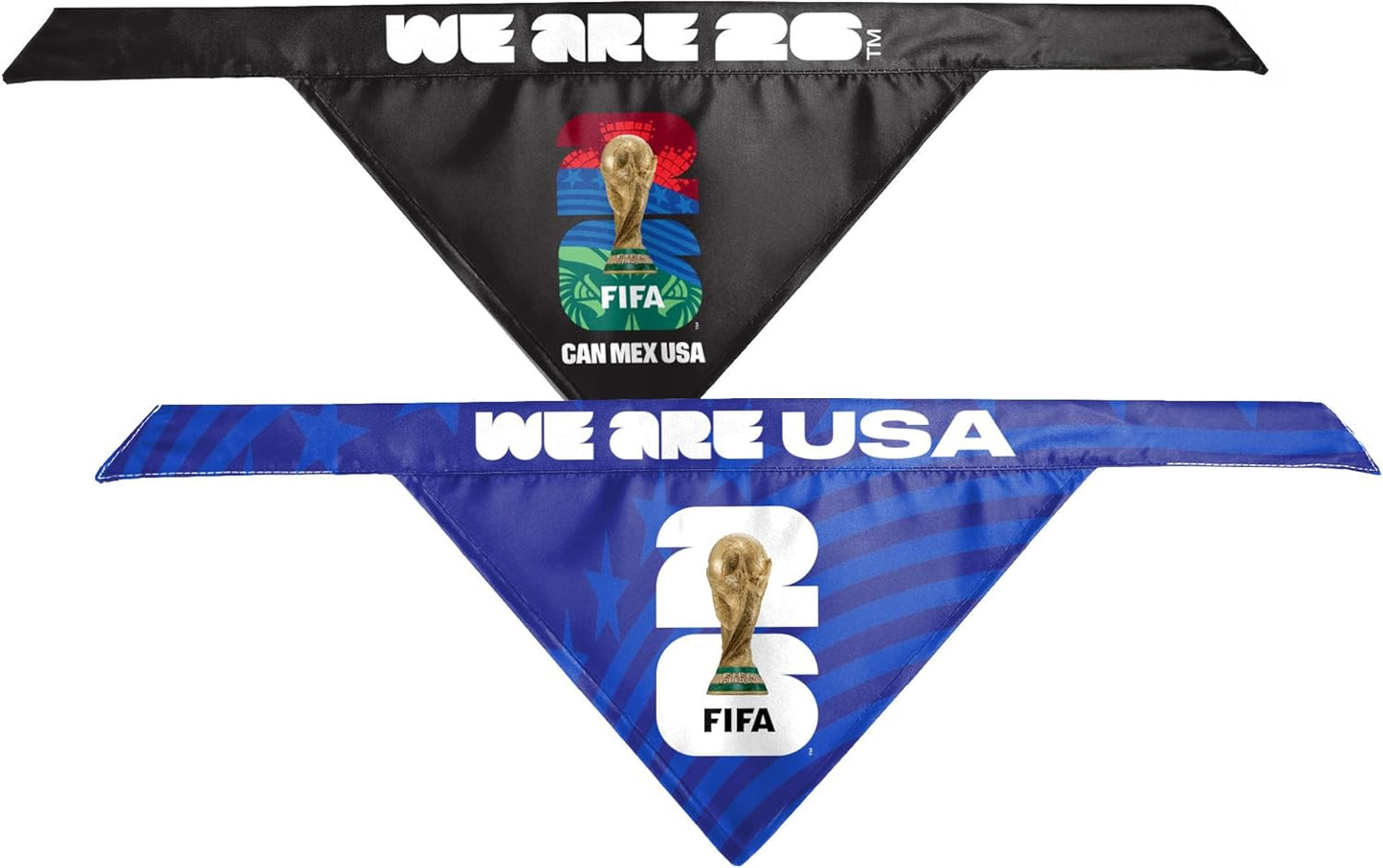 Littlearth Pet Bandana, 2-Pack – Officially Licensed FIFA World Cup 2026