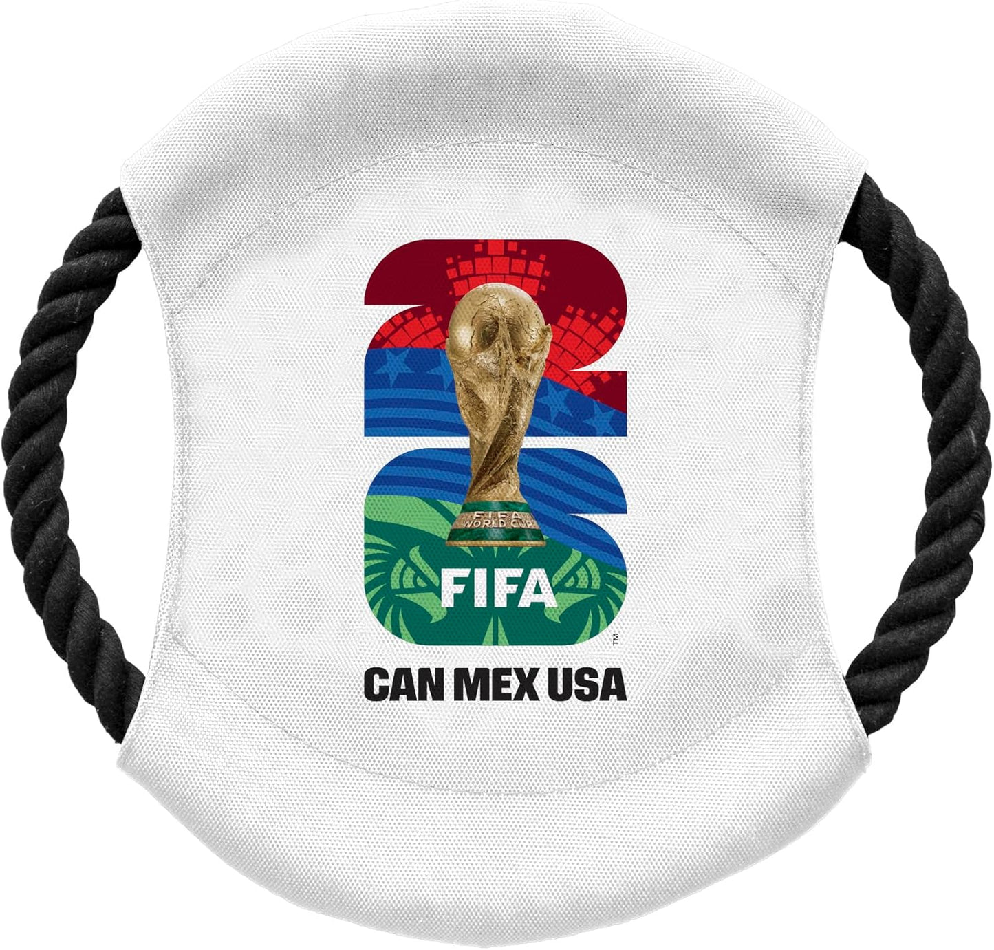 Littl Earth Flying Disc Toy for Pets - Officially Licensed FIFA 2026 Soccer Fan Pet Toy