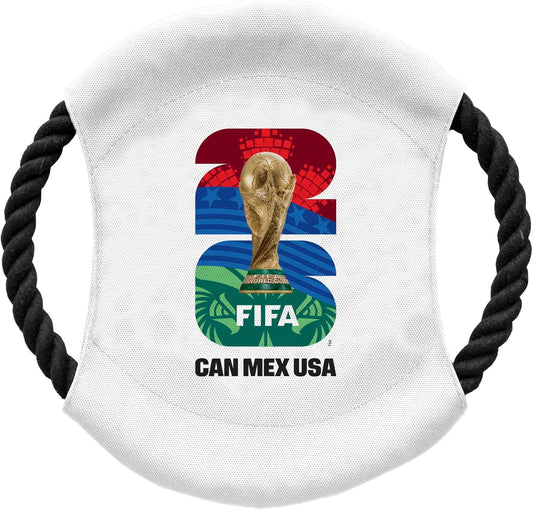 Littl Earth Flying Disc Toy for Pets - Officially Licensed FIFA 2026 Soccer Fan Pet Toy