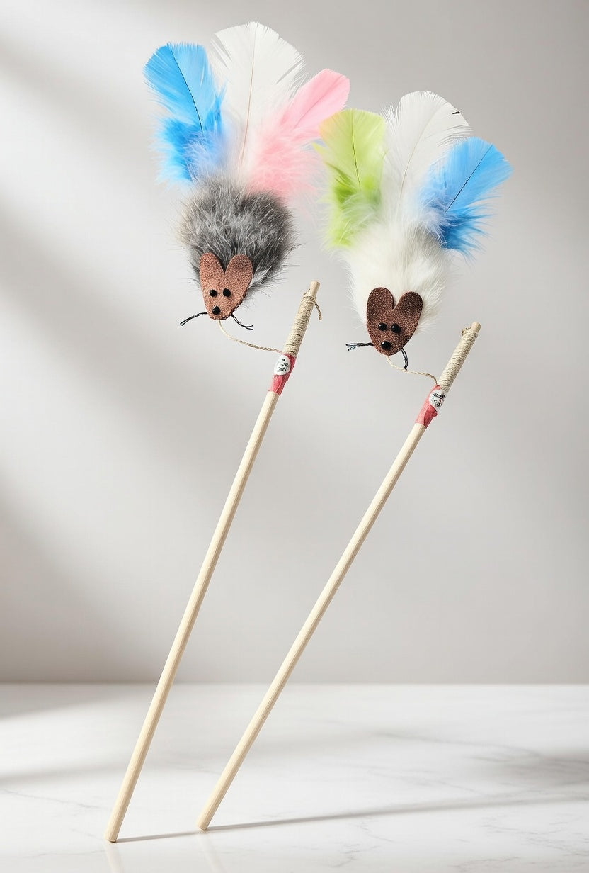 Runaway Rosie Teaser Wand with Feathers